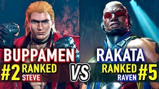 T8  BUPPAMEN (#2 Ranked Steve) vs RAKATA (#5 Ranked Raven)  Tekken 8 High Level Gameplay