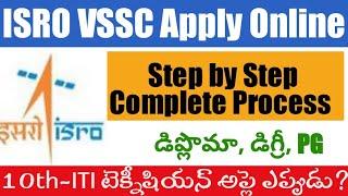 VSSC Apply Telugu|ISRO VSSC Apply Online 2023|VSSC Technical Assistant Application form fill up 2023