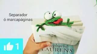 DIY Marcapáginas,   separador de libros ranita amigurumi crochet