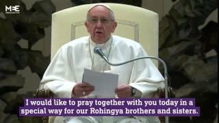 Pope prays for Rohingya Muslims