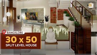 What's Inside This Beautiful 30x50 Duplex House? | Split Level House Virtual Tour In Bangalore