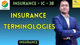 Insurance Terminologies | Insurance Terms | Dr. Sahil Roy