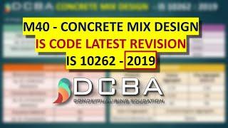 Lec 14 - Concrete Mix Design Calculations (Latest Revision IS 10262 : 2019) - IMPORTANT LECTURE