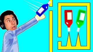 I Landed The IMPOSSIBLE BOTTLE FLIP! | Happy Wheels