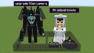 all skibidi toilets vs 1 upgrade titan cameraman (but in minecraft)