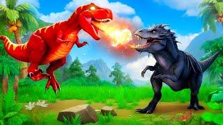 Dinosaur Fight | Red T Rex Vs Black T Rex - Dinosaurs Battle In Jurassic World