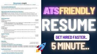 How to Make the ATS-Friendly Resume in MS Word! Full Tutorial: Simple Steps & Get Hired Faster 