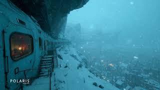 Ambient Soundscape of a Dystopian Post-Earth World ️ Cyberpunk Snowstorm
