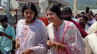 Pawan Kalyan Daughters Aadya and Polena Anjani Konidela Visuals at Tirumala | MS Talkies