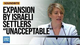 Canada Condemns Israeli Actions Against Palestinian Statehood | Dawn News English