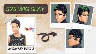 EASY $25 WIG TRANSFORMATION | Mommy Wig 2 | Janet Collection |  ROLLERSET METHOD