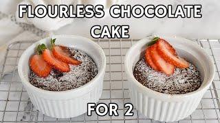 Flourless Chocolate Cake for Two