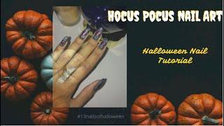 Hocus Pocus Nail Art| Halloween Nail Tutorial