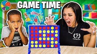 DJ & Mommy Play Connect 4 Board Game For Family Game Night!