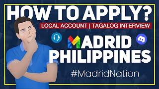 PAANO MAG-APPLY SA MADRID PHILIPPINES? | Tagalog Interview (Complete Guide for Application)