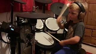 Caleb H Drummer age 4. Toxicity Drum cover 