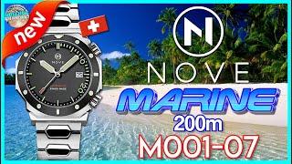 NOVE Marine 200m Automatic Diver M001-07 | From The Makers Of The Super Thin Quartz Trident Diver