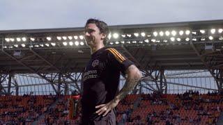 Houston Dynamo defender Zarek Valentin is proud to wear MD Anderson jersey