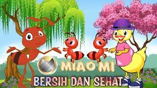 Lagu Anak Anak | Bersih Dan Sehat | Animasi Bebek, semut dan kodok | miaomi channel