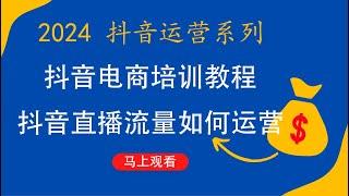 2024 抖音运营系列 抖音电商培训教程 抖音直播流量如何运营