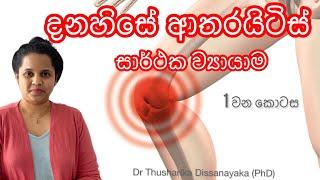 දනහිසේ ආතරයිටිස් සදහා ඉතා සාර්ථක ව්‍යායාම | knee osteoarthritis exercises | Dr Thusharika D (PhD)