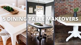 5 Kitchen TABLE Designs // Dining TABLE Makeovers