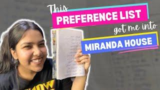 Sharing my PERSONAL PREFERENCE LIST which got me into Miranda House! |Preksha Mohil |