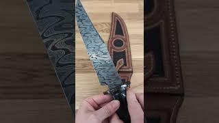 Damascus Bowie with African Blackwood by Cristian Silva