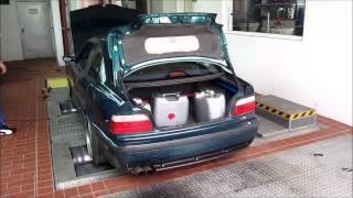 My BMW E36 3.2 EURO M3 on the dyno with full Supersprint RACE exhaust