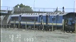 Southerner and Coastal Pacific train arriving at  old Christchurch Railway Station - New Zealand