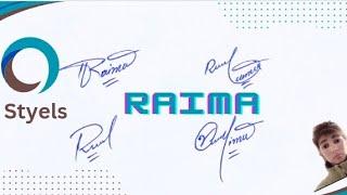 Raima name style#name signature with arooj