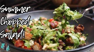 THE ONLY CHOPPED SUMMER SALAD RECIPE YOU NEED! | + HOMEMADE SALAD DRESSING | QUICK 10-MINUTE RECIPE!