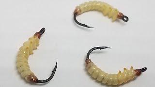 Tying the BEST AND MOST REALISTIC Waxworm larva fly pattern.