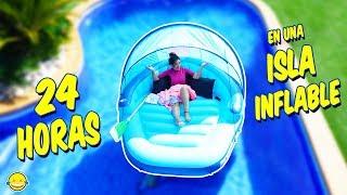 24 HORAS en una ISLA INFLABLE | BEGO pasa 24 Horas en la piscina |Momentos Divertidos