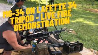 MG-34 on Lafette 34 Tripod - Live Fire Demonstration