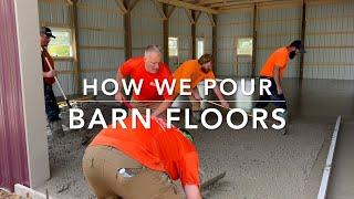 How we pour medium size pole barns