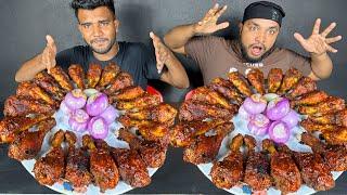 CHICKEN MASALA FRY EATING CHALLENGE, CHICKEN LEG PIECE EATING, FOOD EATING VIDEO