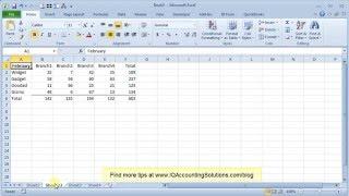 Using Excel's Sum Function Across Multiple Tabs