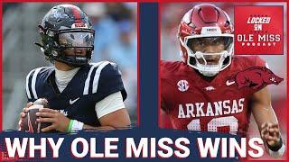 Why Ole Miss beats the Arkansas Razorbacks | Jaxson Dart Historic Day | Ole Miss Rebels Podcast