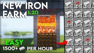 NEW Minecraft 1.20 IRON FARM TUTORIAL | 1500+ Iron Per Hour - Easy and Efficient