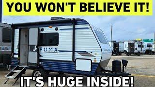 Must see to believe! Crazy Nice Inside! Palomino PUMA 12FBX Travel Trailer RV!