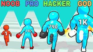 NOOB VS PRO VS HACKER VS GOD in Runner Up!