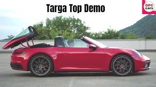 Porsche 911 992 Targa Top Operation Demo