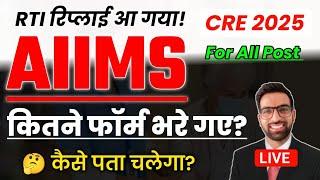 AIIMS CRE 2025 RTI Reply आ गया || AIIMS CRE Result 2025 | Aiims Cre Cut Off 2025 | AIIMS CRE Cut Off