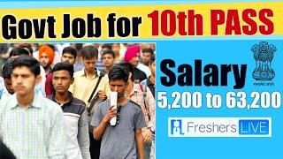 10th Pass Govt Jobs 2020. Jobs for 10th Pass Candidates – Fresherslive