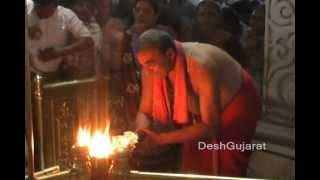 Ambaji mandir aarti during holy Navratri from Ambaji, Gujarat