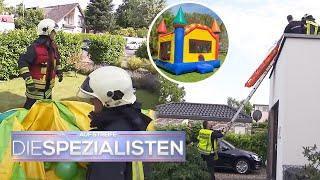 Hüpfburg von Windböe erfasst  Kinder werden durch die Luft gewirbelt| Die Spezialisten | SAT.1