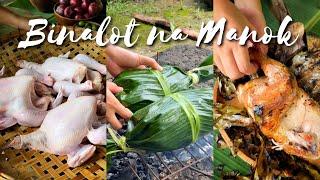 Grilled whole chicken in banana leaves | Countryside living in the Philippines |  Kusinela