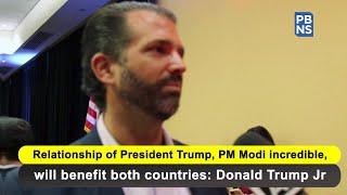 Relationship of President Trump, PM Modi incredible, will benefit both countries: Donald Trump Jr