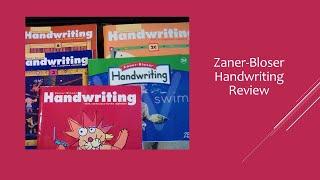 Zaner-Bloser Handwriting Homeschool Curriculum Review